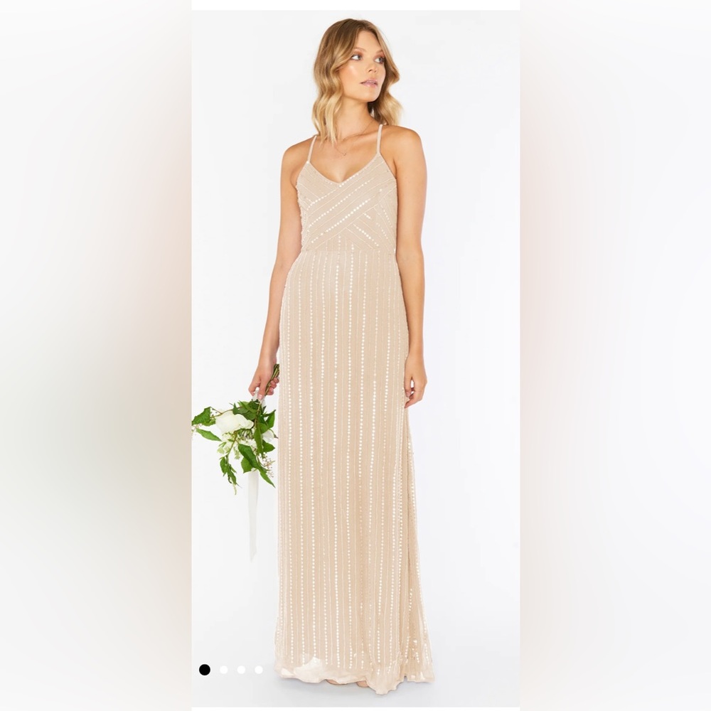 NWOT Show Me Your MuMu Champagne Gala Gown